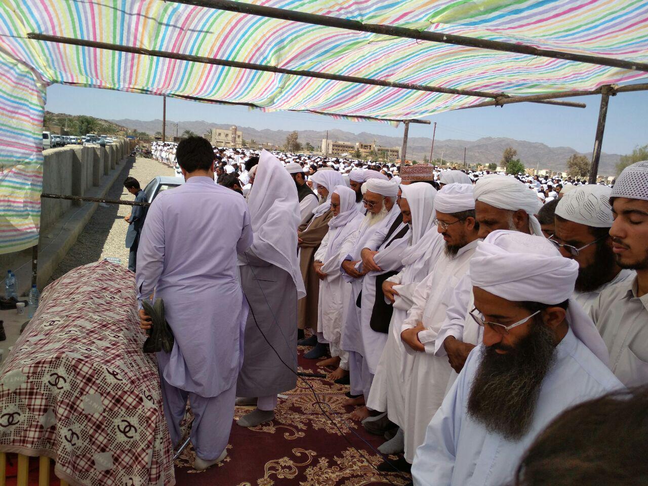 مراسم تشییع جنازه حضرت مولانا محمد انور ملازهی (رحمه الله علیه) برگزار شد